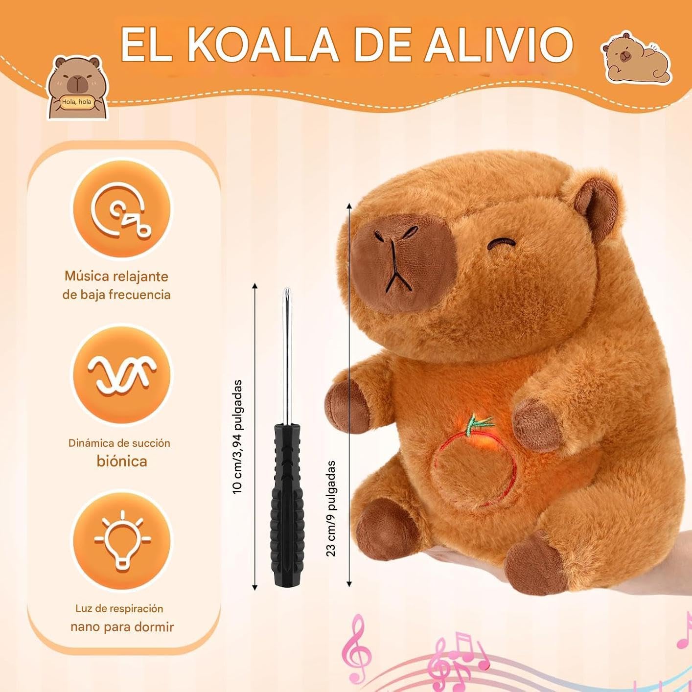 Capibara de Peluche para Alivio Ansiedad